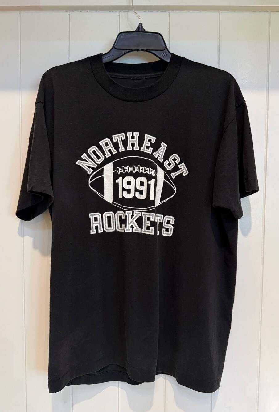 Vintage 1991 Northeast Rockets Football Graphic T-Shirt